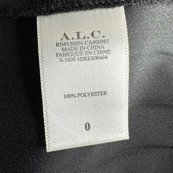 A.L.C. Metallic Silver Kristo Pleated Wrap Midi Dress 0 - Picture 9 of 11